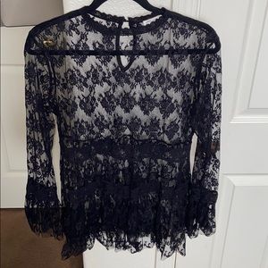 Cute Lace Black Top